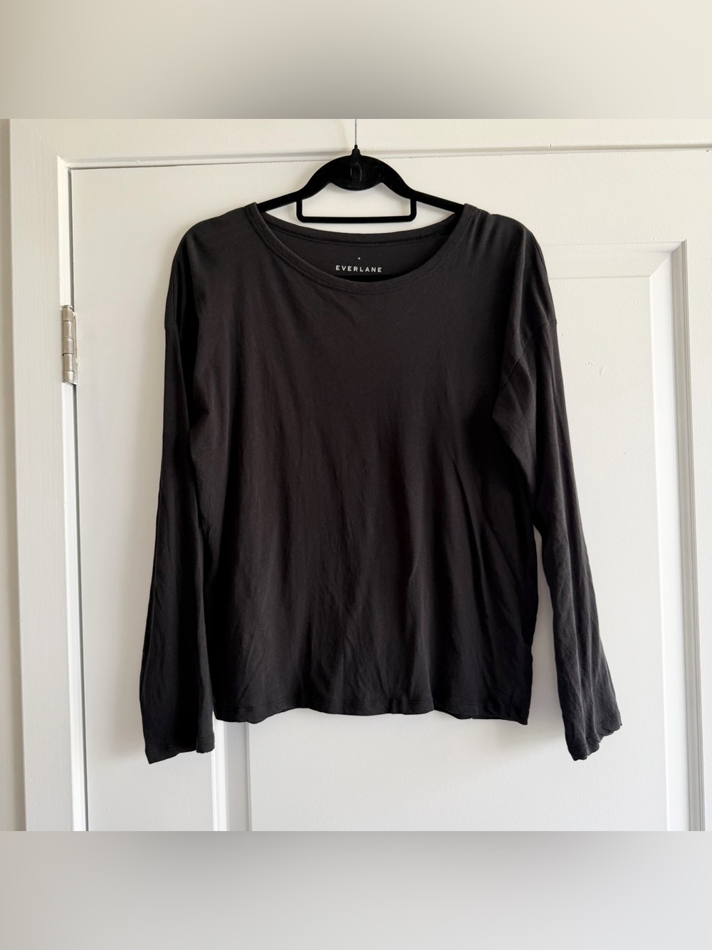 Everlane Basic Black Long Sleeve Cotton Shirt